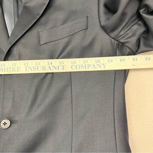 Paul Dione Blazer Mens 40R Black Wool Cashmere Blend Notch Lapel Career - Picture 7 of 9